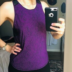 Lululemon Purple black mesh Racerback Tank Top 6
